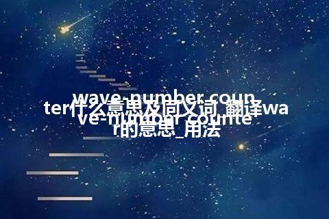 wave-number counter什么意思及同义词_翻译wave-number counter的意思_用法