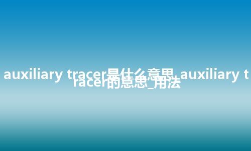 auxiliary tracer是什么意思_auxiliary tracer的意思_用法