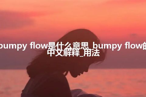 bumpy flow是什么意思_bumpy flow的中文解释_用法