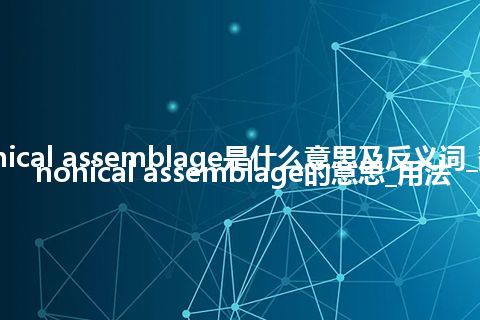 canonical assemblage是什么意思及反义词_翻译canonical assemblage的意思_用法