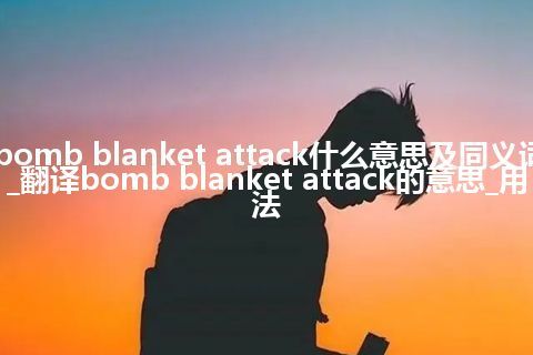 bomb blanket attack什么意思及同义词_翻译bomb blanket attack的意思_用法