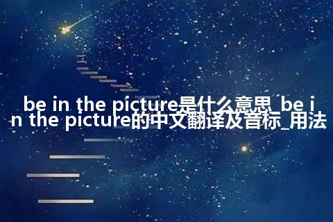 be in the picture是什么意思_be in the picture的中文翻译及音标_用法