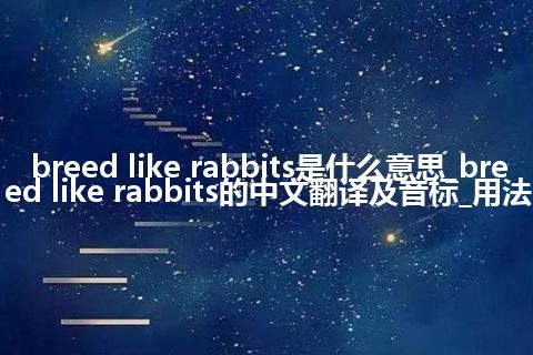 breed like rabbits是什么意思_breed like rabbits的中文翻译及音标_用法