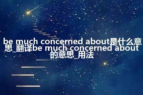 be much concerned about是什么意思_翻译be much concerned about的意思_用法