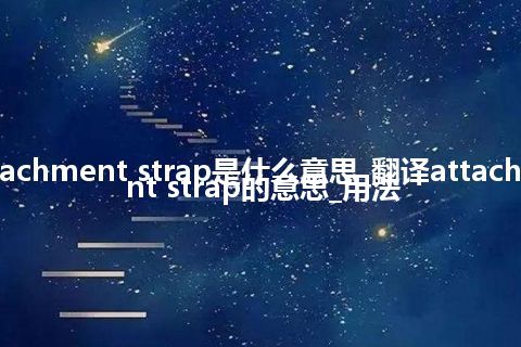 attachment strap是什么意思_翻译attachment strap的意思_用法