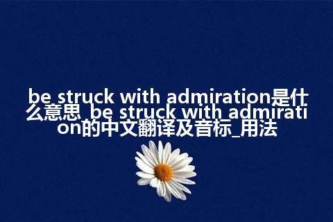 be struck with admiration是什么意思_be struck with admiration的中文翻译及音标_用法