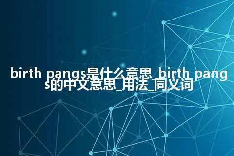 birth pangs是什么意思_birth pangs的中文意思_用法_同义词