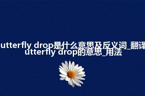 butterfly drop是什么意思及反义词_翻译butterfly drop的意思_用法