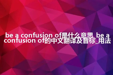be a confusion of是什么意思_be a confusion of的中文翻译及音标_用法