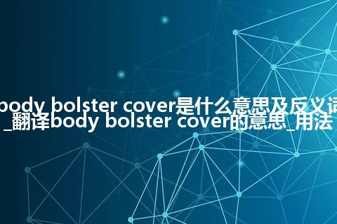 body bolster cover是什么意思及反义词_翻译body bolster cover的意思_用法