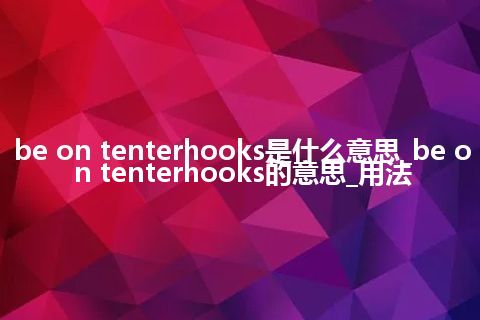 be on tenterhooks是什么意思_be on tenterhooks的意思_用法