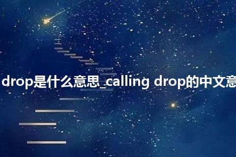calling drop是什么意思_calling drop的中文意思_用法