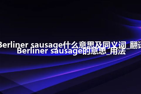 Berliner sausage什么意思及同义词_翻译Berliner sausage的意思_用法