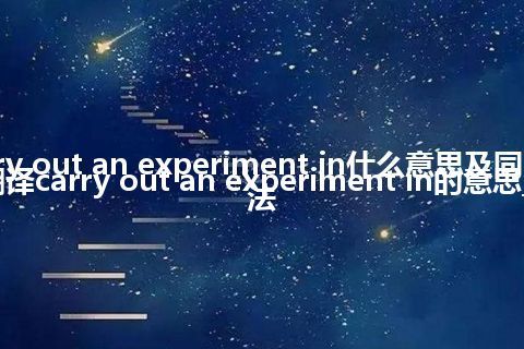 carry out an experiment in什么意思及同义词_翻译carry out an experiment in的意思_用法
