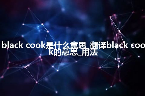 black cook是什么意思_翻译black cook的意思_用法