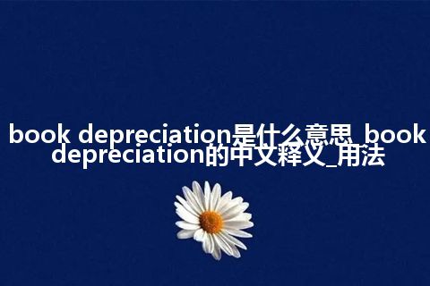 book depreciation是什么意思_book depreciation的中文释义_用法