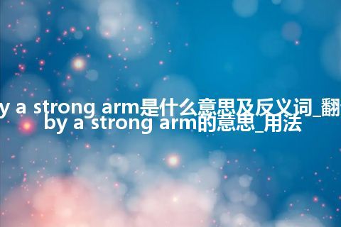 by a strong arm是什么意思及反义词_翻译by a strong arm的意思_用法