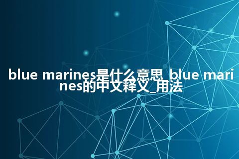 blue marines是什么意思_blue marines的中文释义_用法