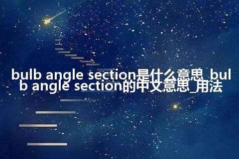 bulb angle section是什么意思_bulb angle section的中文意思_用法