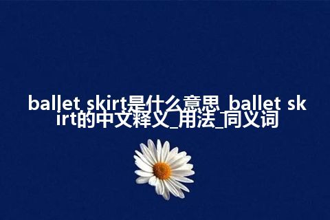 ballet skirt是什么意思_ballet skirt的中文释义_用法_同义词
