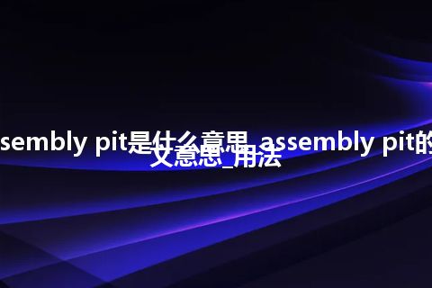 assembly pit是什么意思_assembly pit的中文意思_用法
