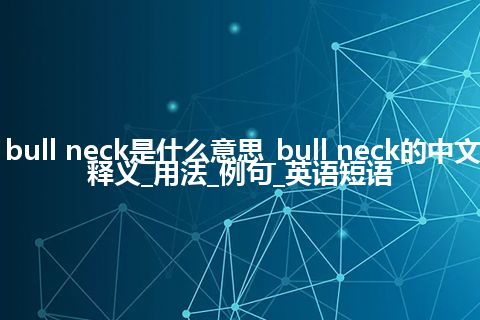 bull neck是什么意思_bull neck的中文释义_用法_例句_英语短语