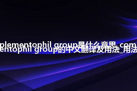 complementophil group是什么意思_complementophil group的中文翻译及用法_用法