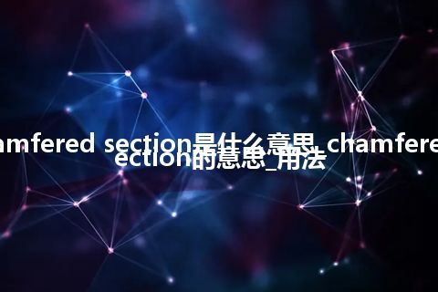chamfered section是什么意思_chamfered section的意思_用法