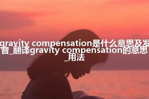 gravity compensation是什么意思及发音_翻译gravity compensation的意思_用法
