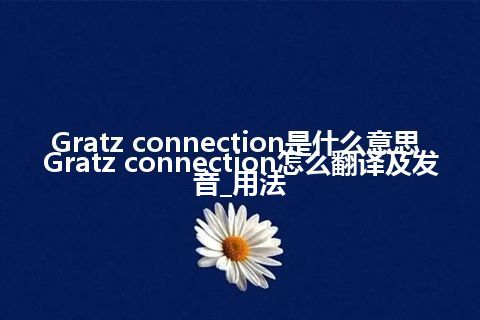 Gratz connection是什么意思_Gratz connection怎么翻译及发音_用法