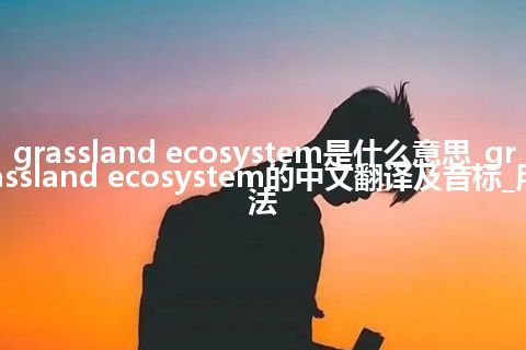 grassland ecosystem是什么意思_grassland ecosystem的中文翻译及音标_用法