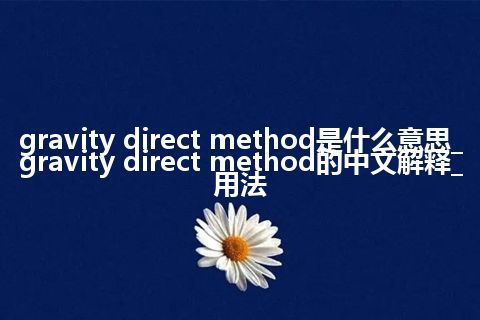 gravity direct method是什么意思_gravity direct method的中文解释_用法