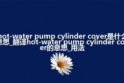 hot-water pump cylinder cover是什么意思_翻译hot-water pump cylinder cover的意思_用法