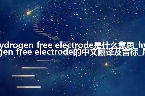 hydrogen free electrode是什么意思_hydrogen free electrode的中文翻译及音标_用法