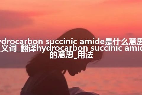 hydrocarbon succinic amide是什么意思及反义词_翻译hydrocarbon succinic amide的意思_用法
