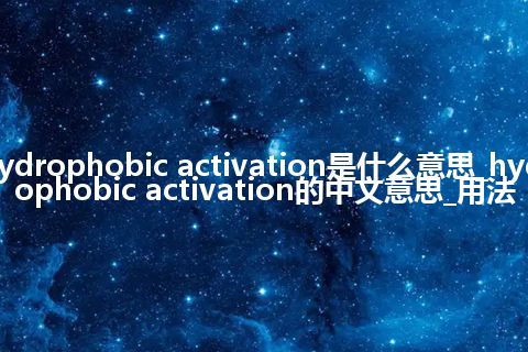 hydrophobic activation是什么意思_hydrophobic activation的中文意思_用法