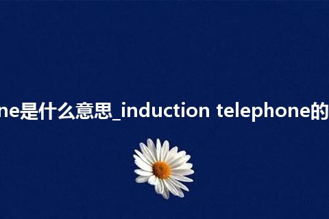 induction telephone是什么意思_induction telephone的中文翻译及音标_用法