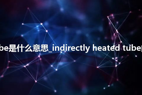 indirectly heated tube是什么意思_indirectly heated tube的中文翻译及用法_用法