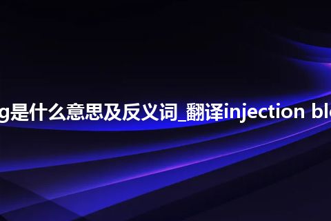 injection blow mo(u)lding是什么意思及反义词_翻译injection blow mo(u)lding的意思_用法