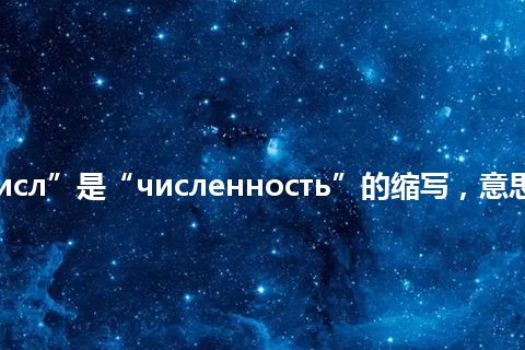 “числ”是“численность”的缩写，意思是“_”