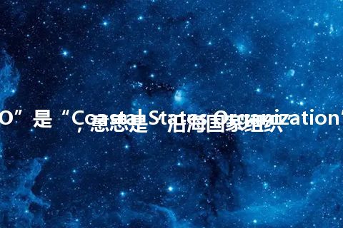 “CSO”是“Coastal States Organization”的缩写，意思是“沿海国家组织”