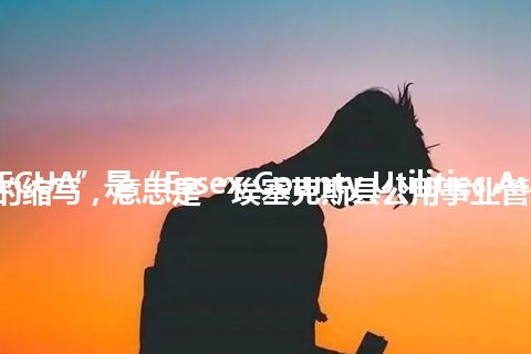 “ECUA”是“Essex County Utilities Authority”的缩写，意思是“埃塞克斯县公用事业管理局”