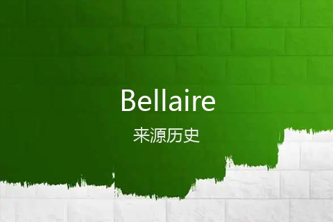 英文名Bellaire的来源历史