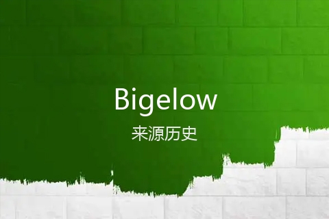 英文名Bigelow的来源历史