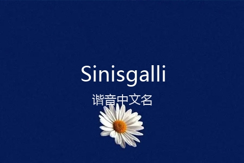 英文名Sinisgalli的谐音中文名