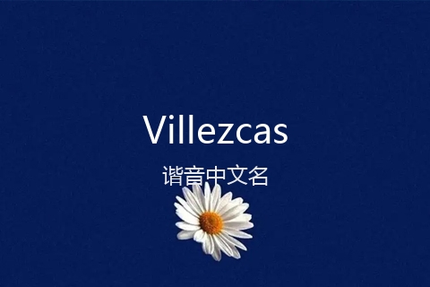 英文名Villezcas的谐音中文名